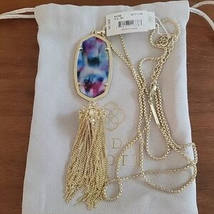 Kendra Scott Rayne pendant necklace Gold Plated Brass NWT Sold Out Everywhere!